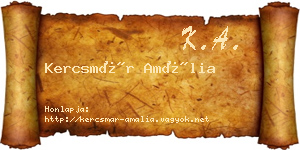 Kercsmár Amália névjegykártya