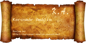 Kercsmár Amália névjegykártya